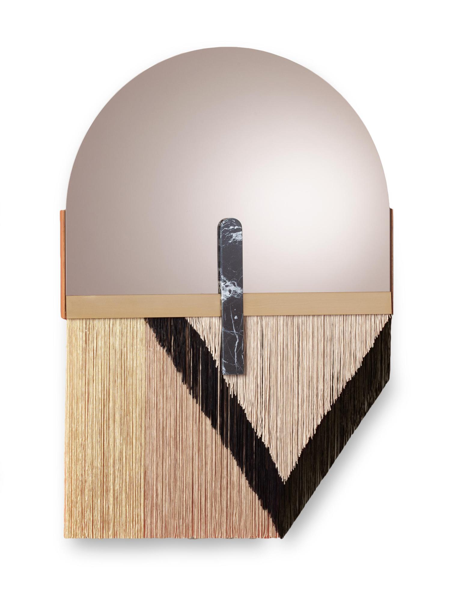 Souk zwarte decoratieve wandspiegel