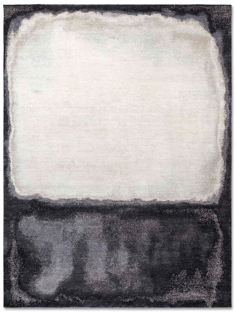 Witgrijs handgeweven tapijt | Maat: 183 × 274 cm