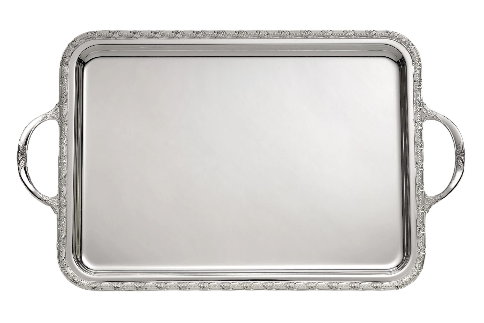 Royal zilveren rechthoekig dienblad met handvatten | Afmetingen: 30 × 41 cm