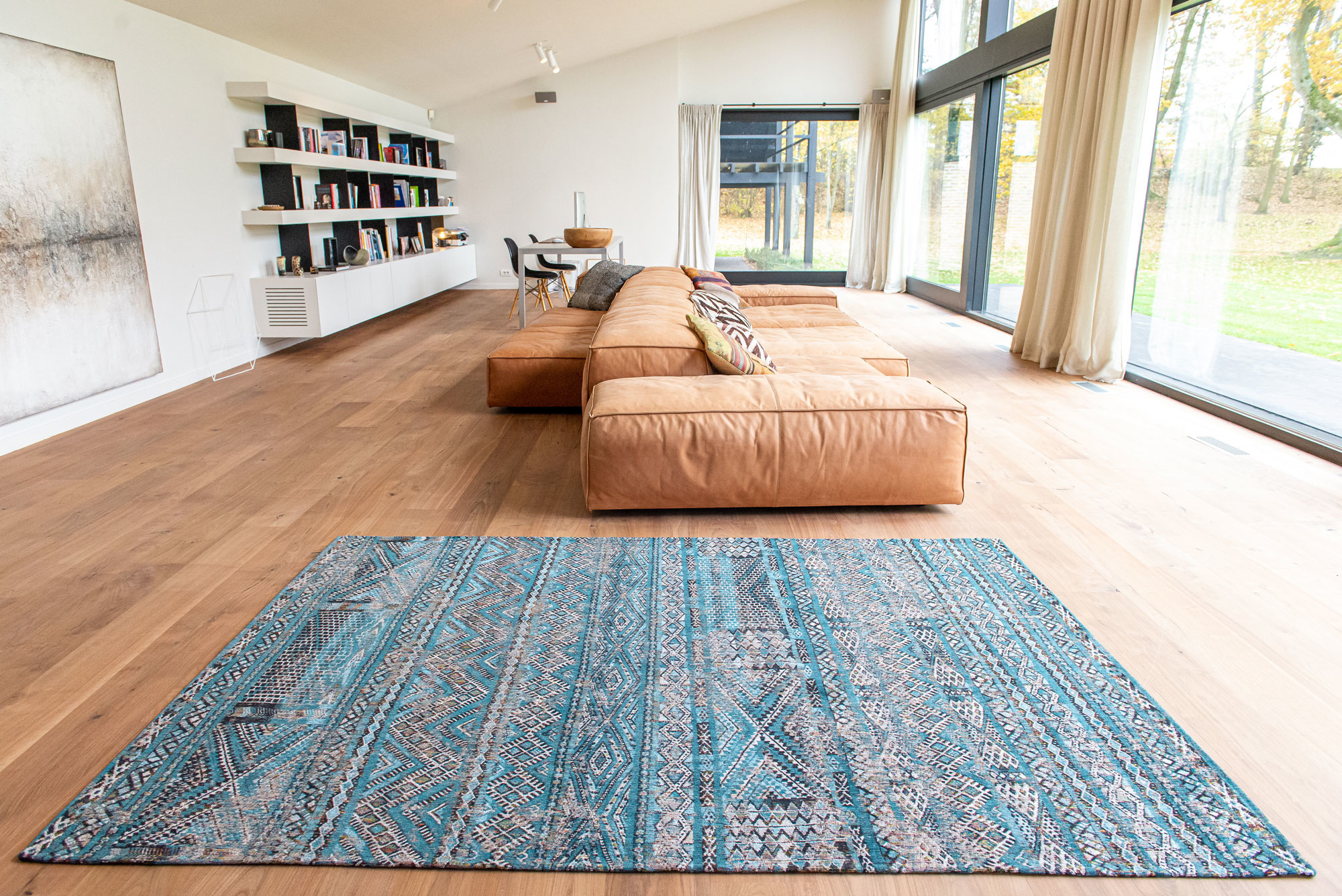 Zemmuri Blue tapijt | Maat: 240 × 340 cm
