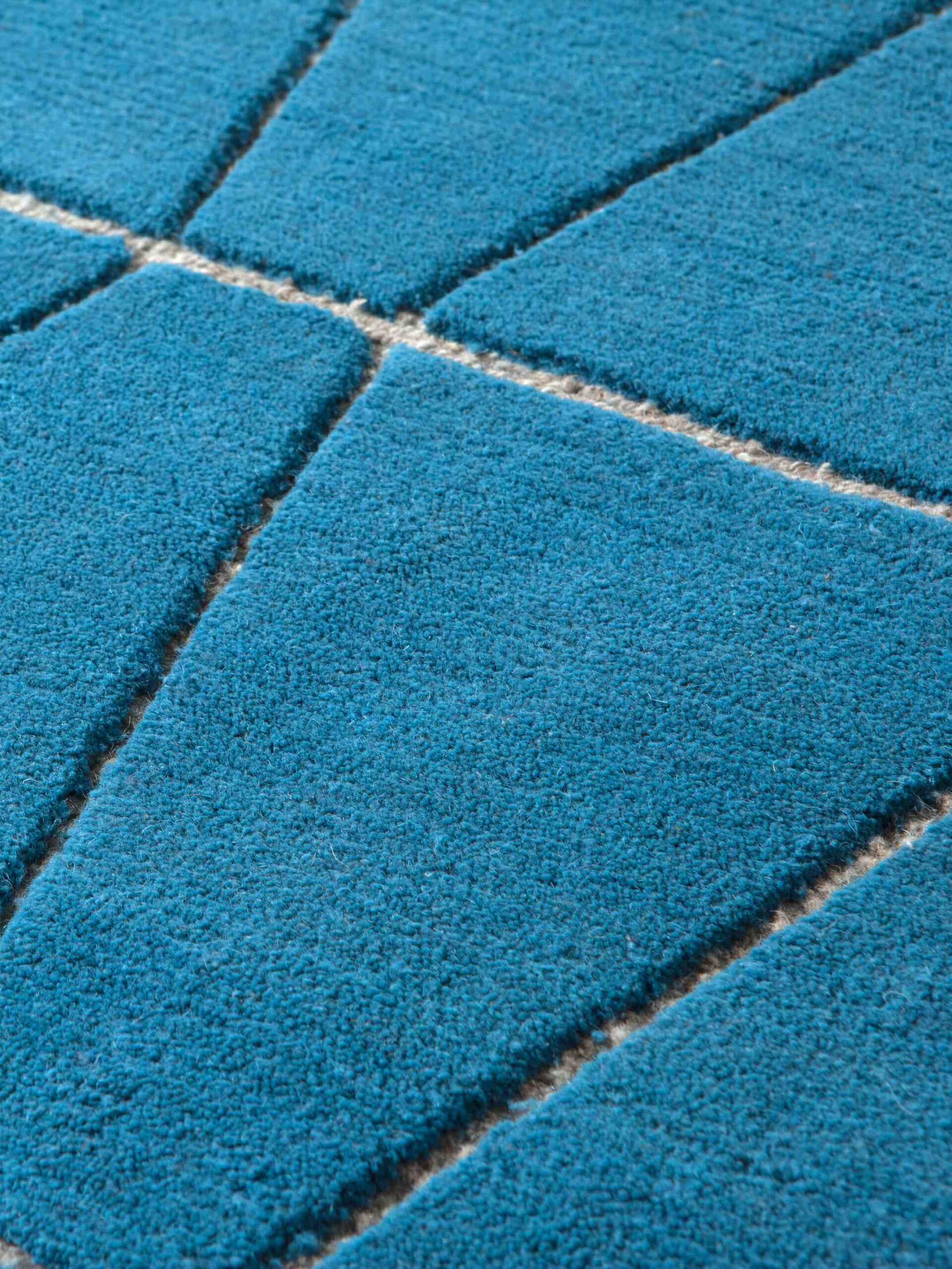 Lhotse blauw designer vloerkleed