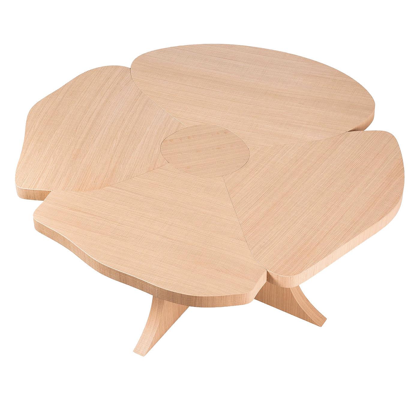 Ovale eettafel in naturel hout