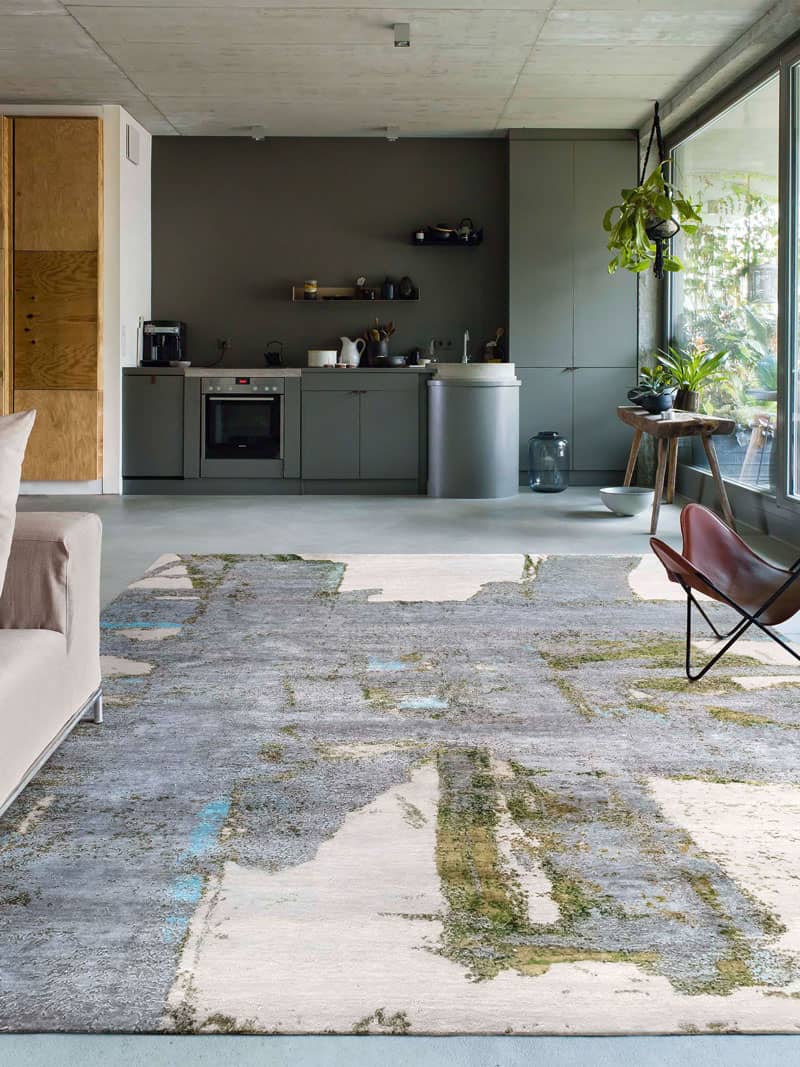 Green Rust handgeweven tapijt | Maat: 365 × 457 cm