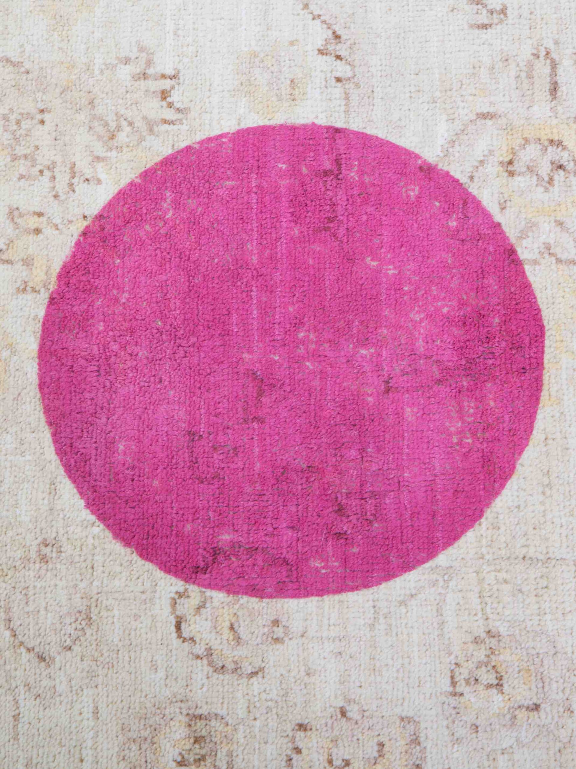 Dubbele laag roze designer vloerkleed