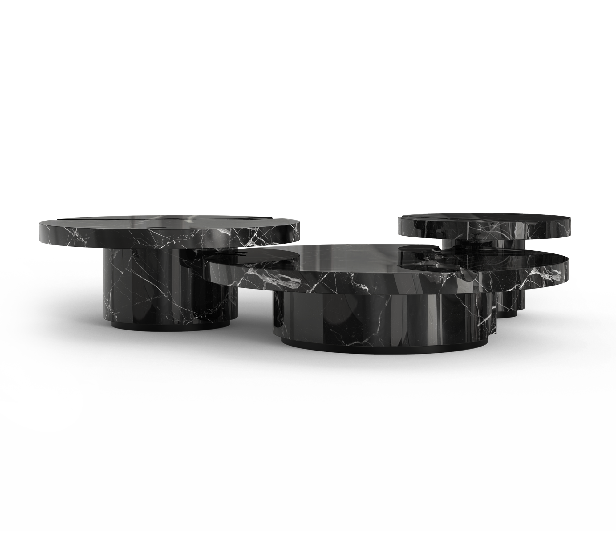 Dominion Nero Marquina 3-delige salontafelset