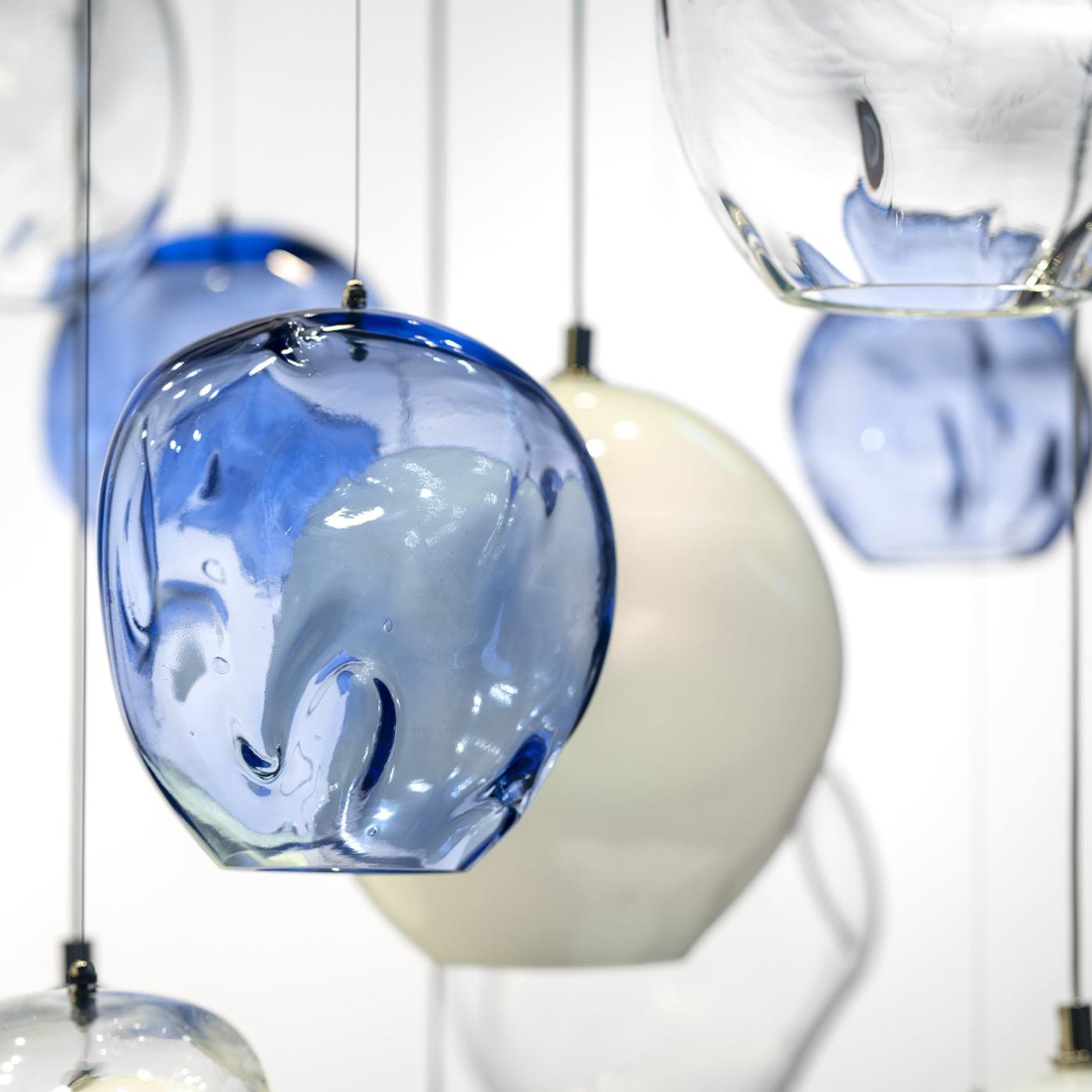Blue Motion Murano Glas Kroonluchter