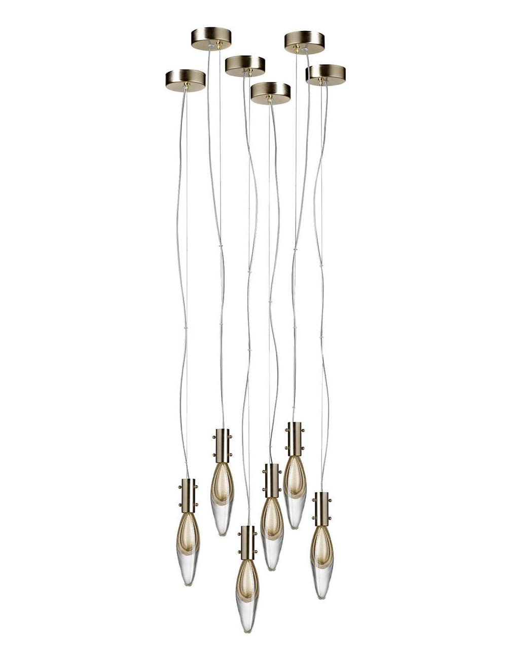 Murano Drops 6-Lichts Hanglamp
