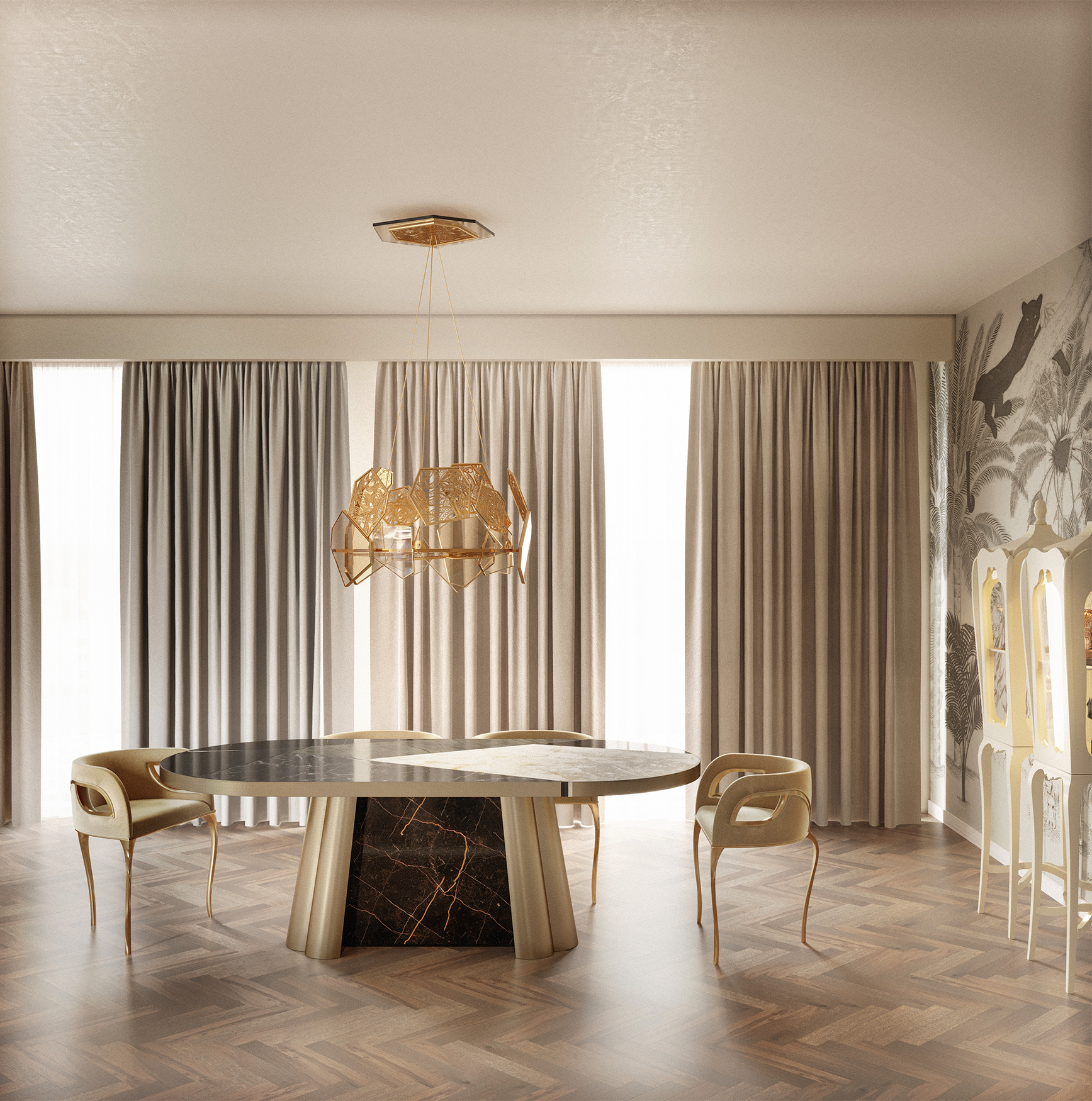 Chandra luxe accent stoel