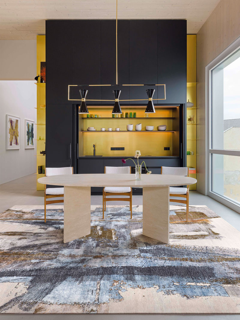 Blue Rust handgeweven vloerkleed