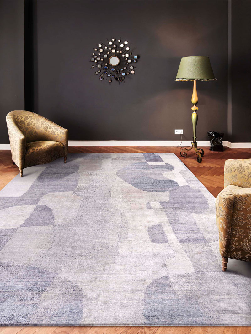 Silver Blue luxe vloerkleed