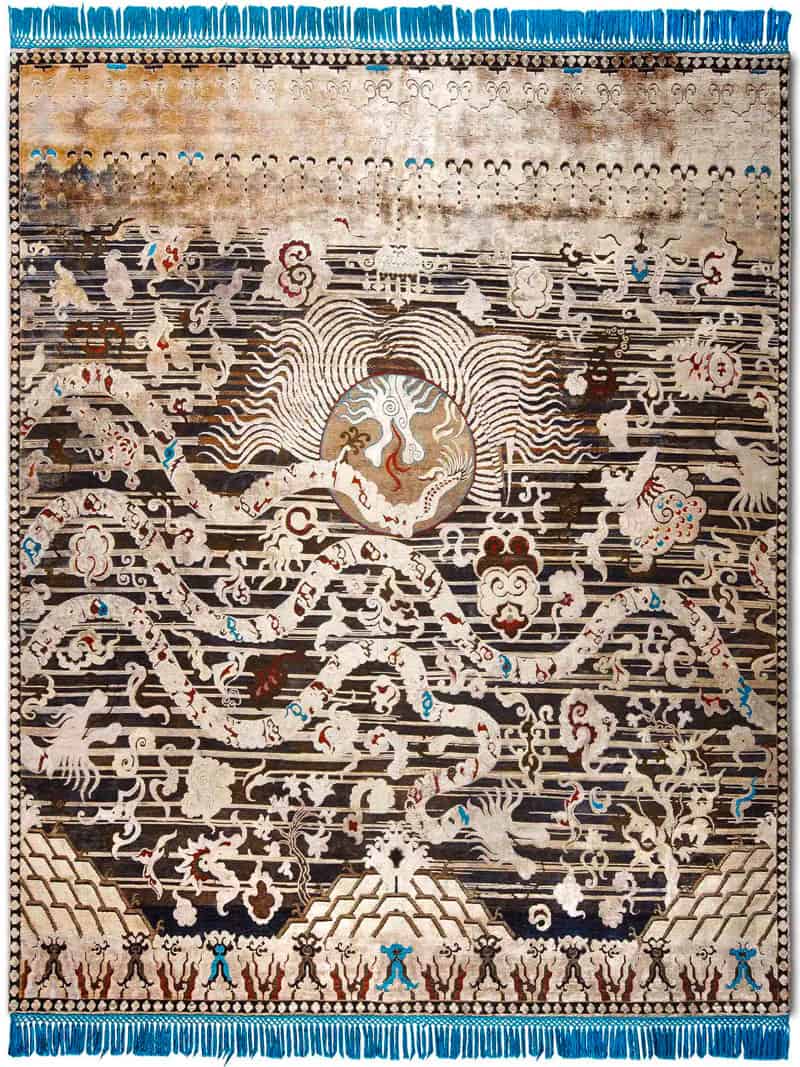 Dragon handgeknoopt tapijt | Maat: 365 × 457 cm