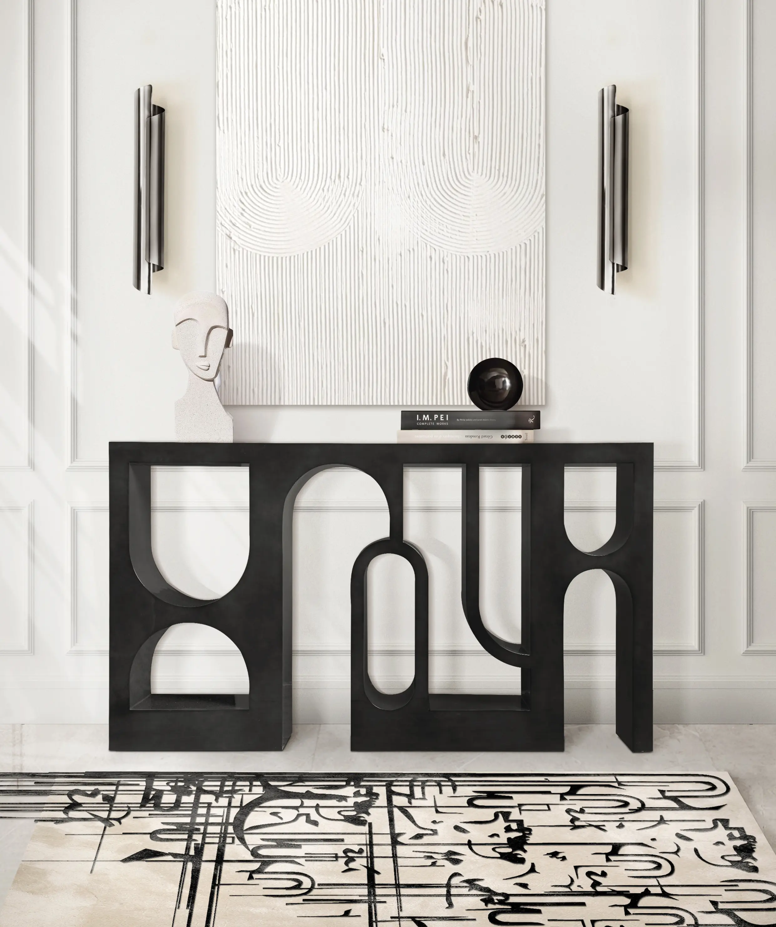 Glanzende zwarte premium console