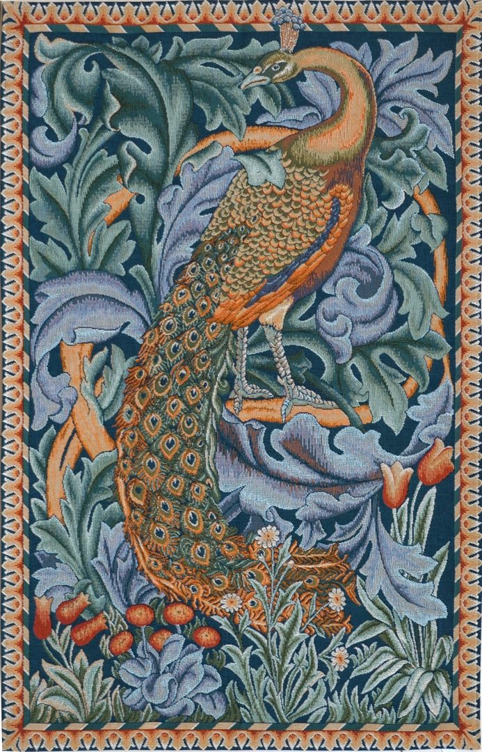 The Peacock, William Morris wandtapijt | Maat: 50 × 67 cm