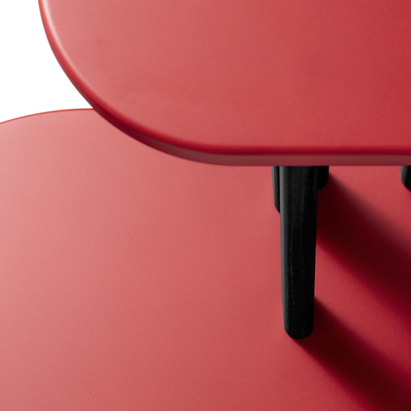 Zwart en rode twee-niveau consoletafel