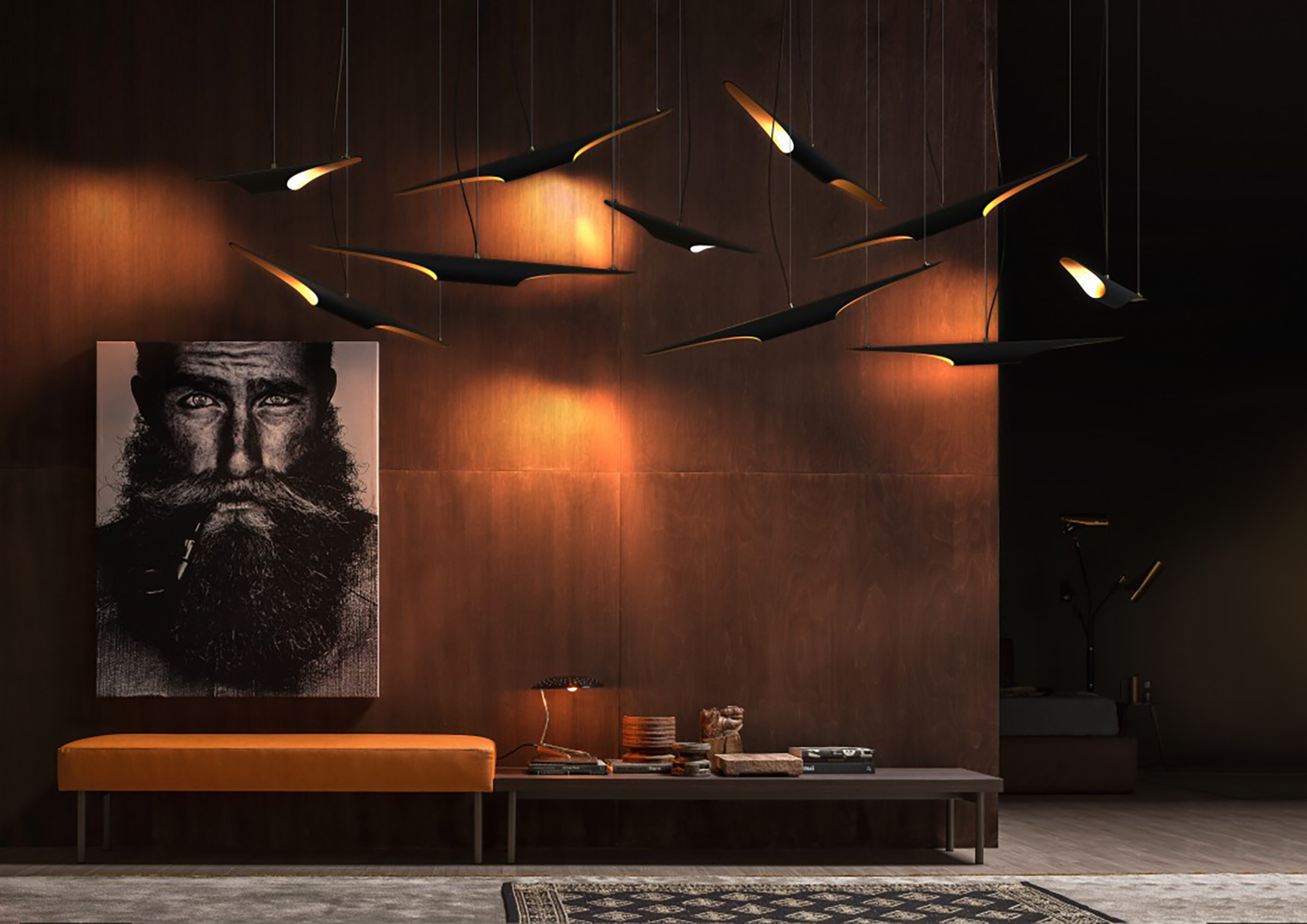 Deep-tone hanglamp