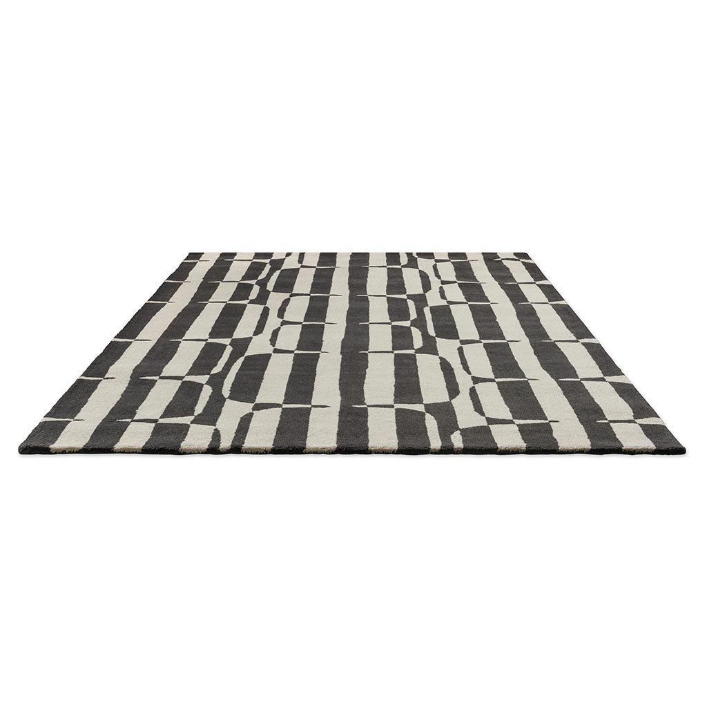 Lohko streep charcoal tapijt | Maat: 250 × 350 cm