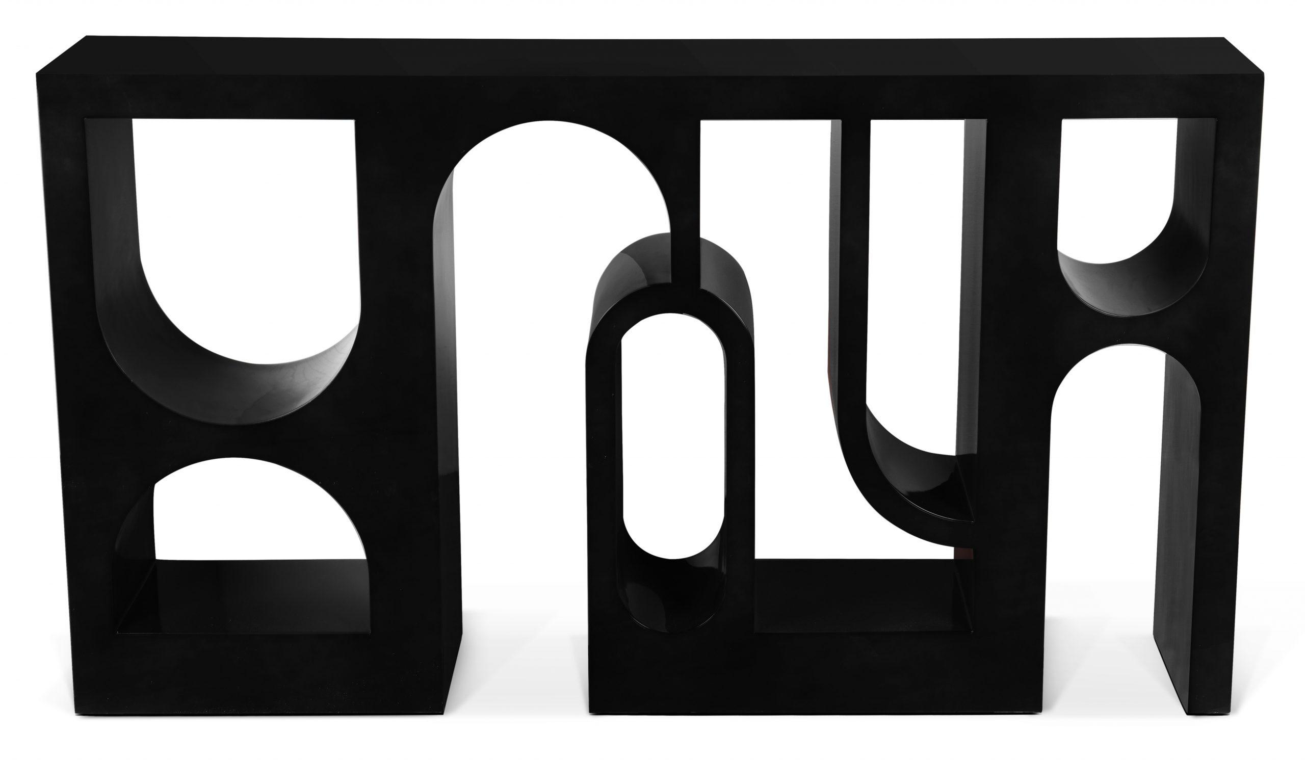 Glanzende zwarte premium console