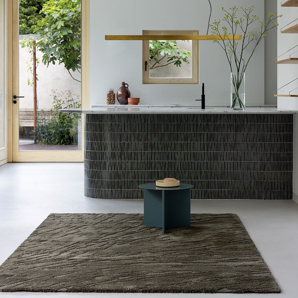 Twinset shore olijf tapijt | Maat: 170 × 240 cm
