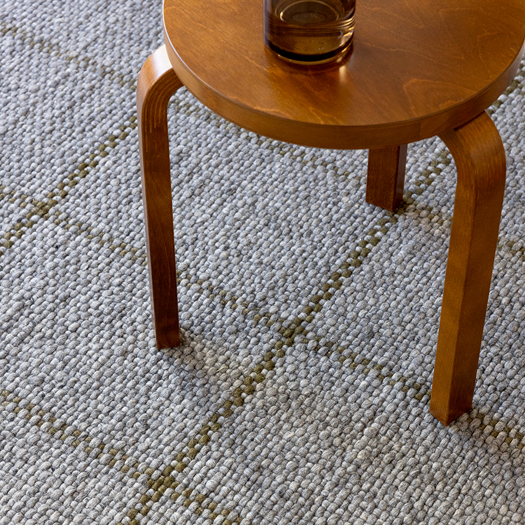 Craft matter check leisteen/oli tapijt | Maat: 160 × 230 cm