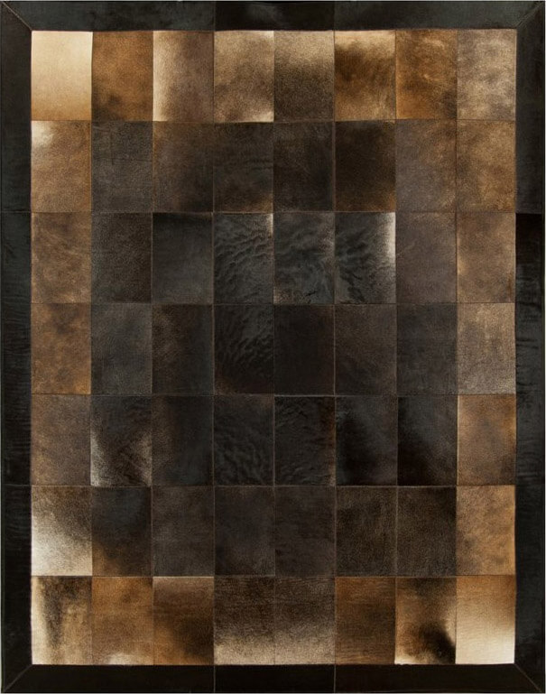 Tabak bladeren koeienhuid tapijt | Maat: 120 × 170 cm