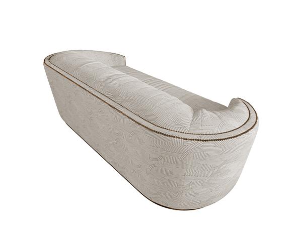 Premium comfort beige gebogen bank