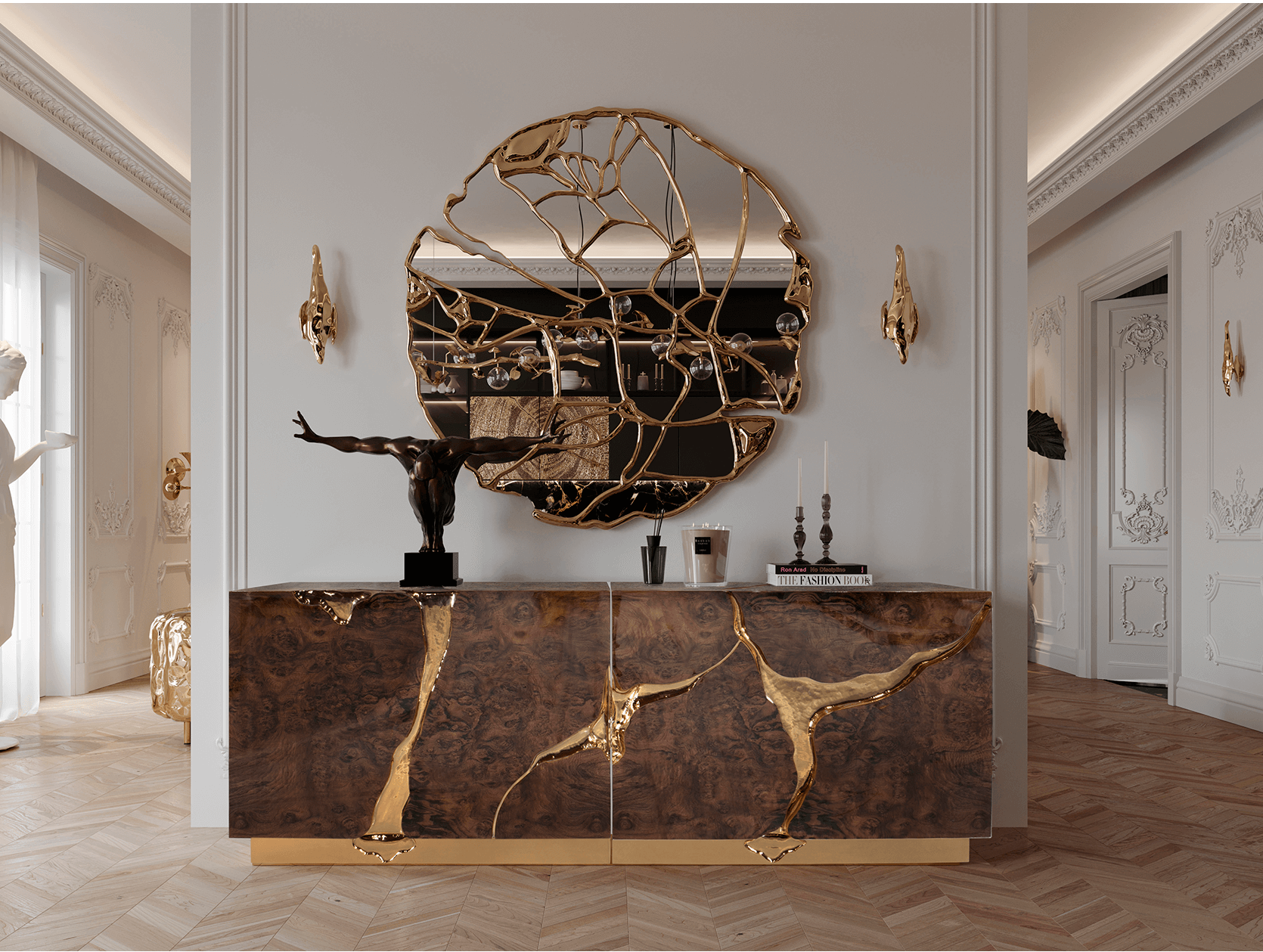 Fissure walnoten dressoir