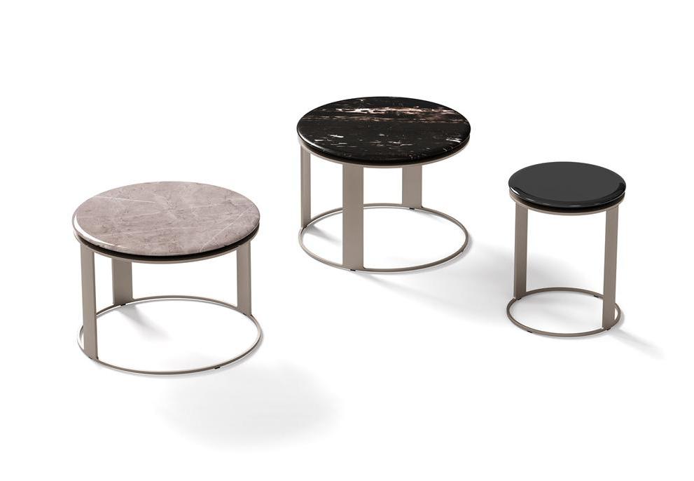 Denis bijzettafel | Tafelblad: Rood marmer | Afmetingen: Ø 65 cm