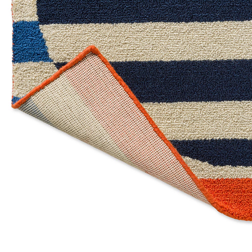 Stripy stem azuur outdoor tapijt | Maat: 140 × 200 cm