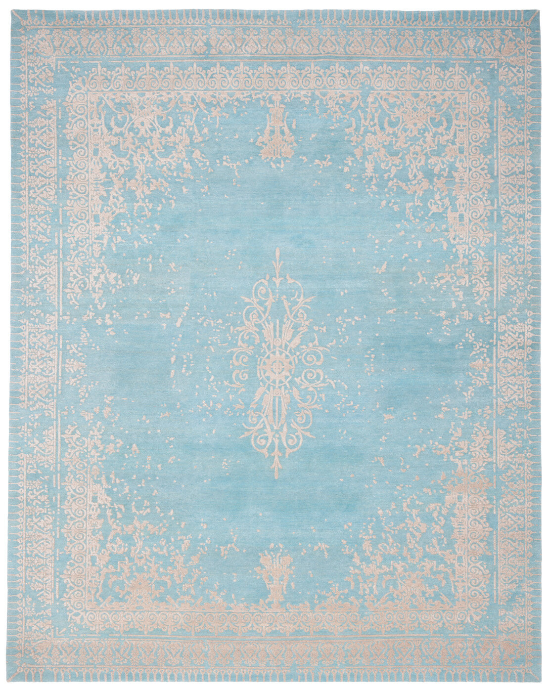 Ferrara special rocked aqua tapijt | Maat: 280 × 360 cm