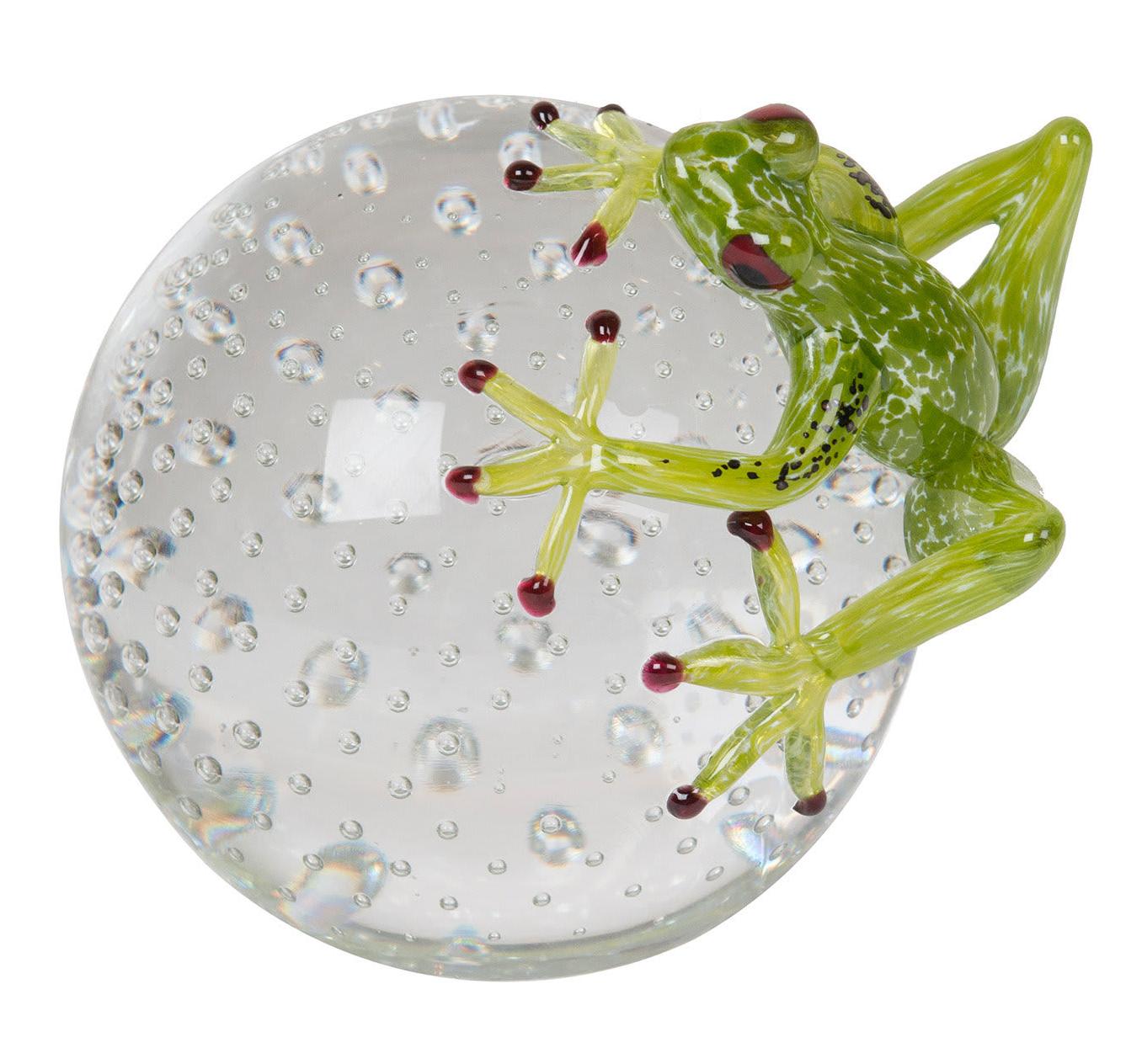 Kikker op bol groene figuur