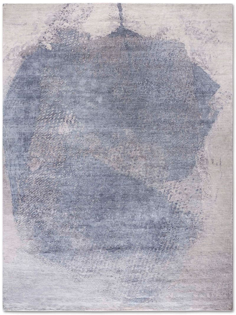 Zilvergrijs handgeknoopt tapijt | Maat: 122 × 183 cm
