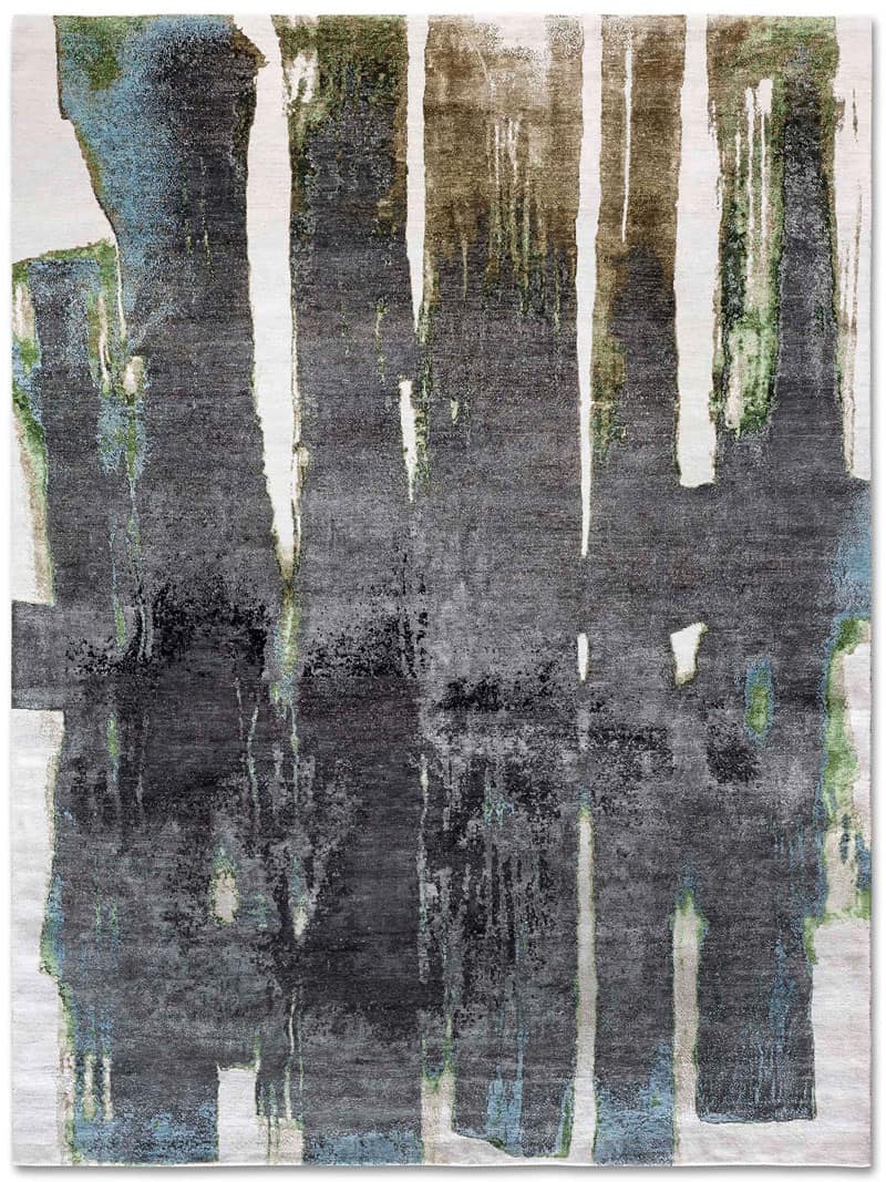 Black on Beige handgeweven tapijt | Maat: 365 × 457 cm