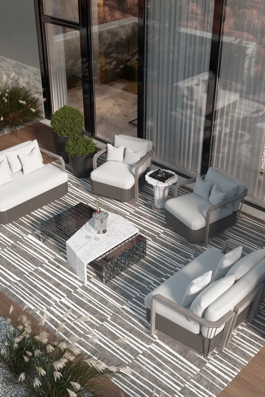 Heritage grijze tuinfauteuil - 3