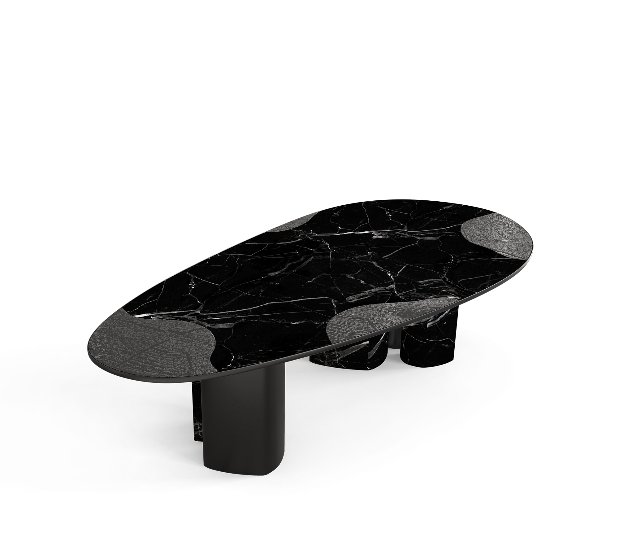 Athena Nero marmer en onyx eettafel