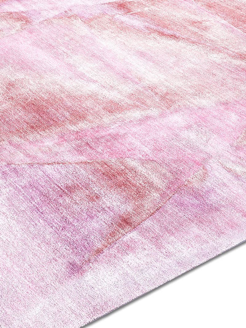 Roze handgeknoopt vloerkleed