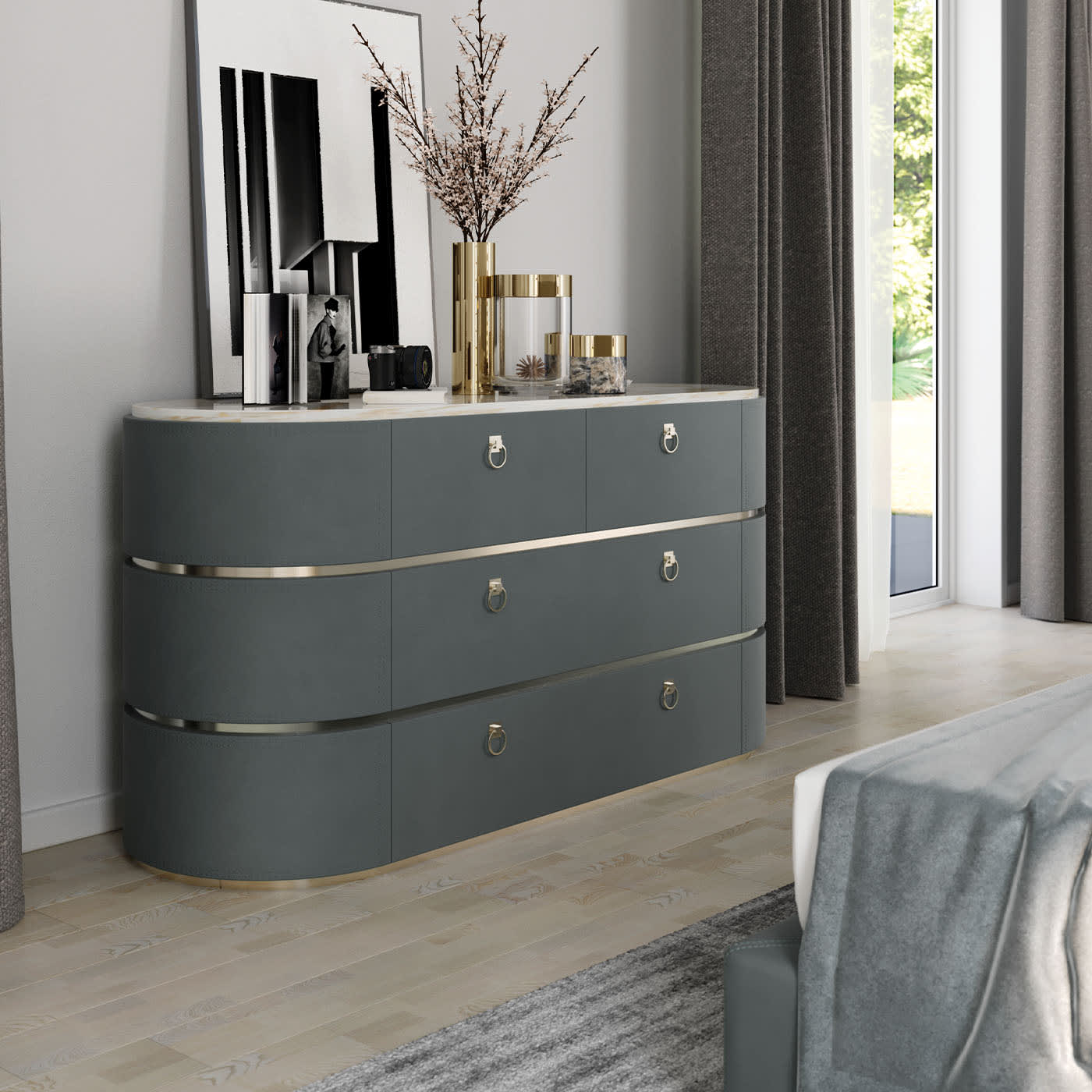 Romeo luxe ladekast | Afmetingen: B 130 × D 57 × H 80 cm
