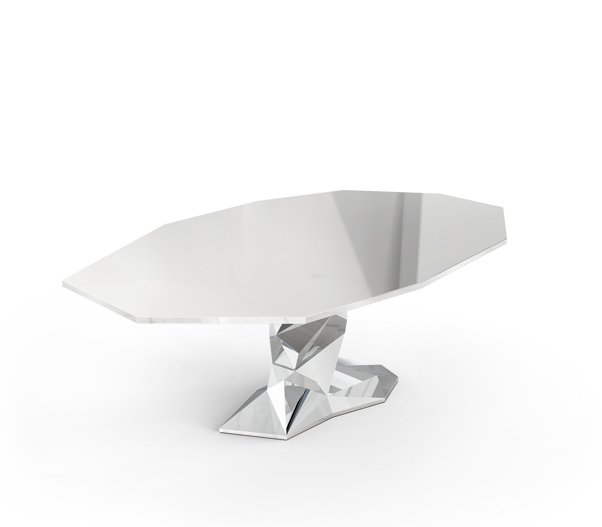 Bonsai zilveren luxe eettafel