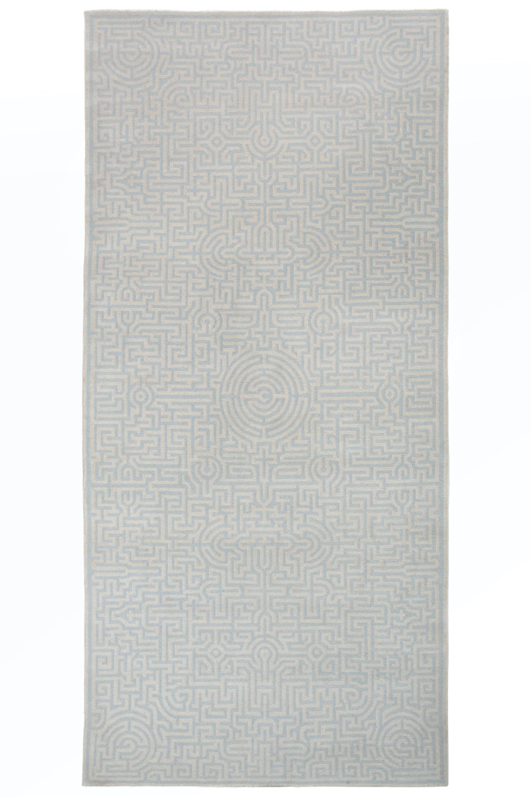 Labyrint handgeweven tapijt