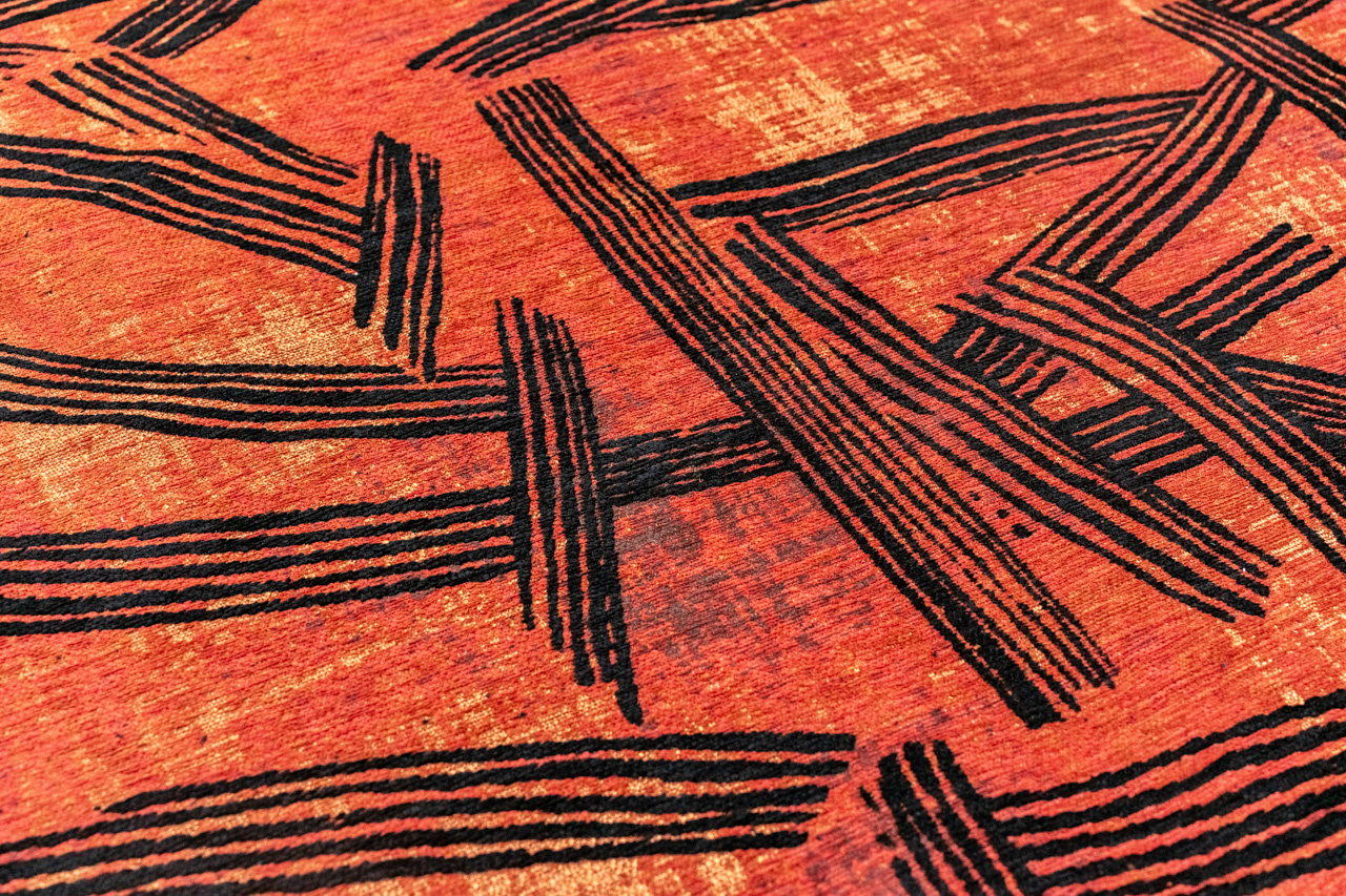 Kanji Ginger Chocolate vloerkleed | Maat: 80 × 150 cm