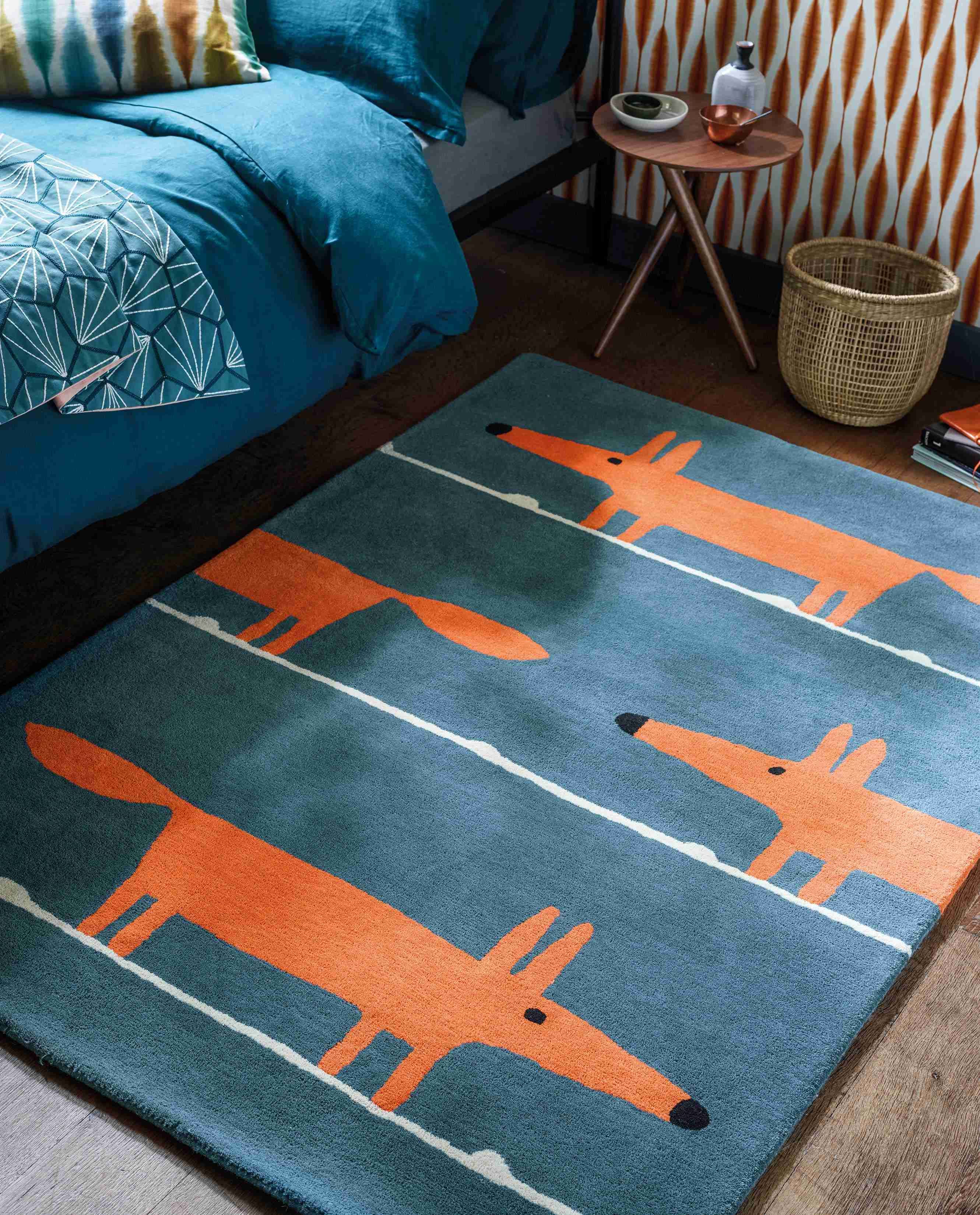 Mr fox denim tapijt | Maat: 140 × 200 cm