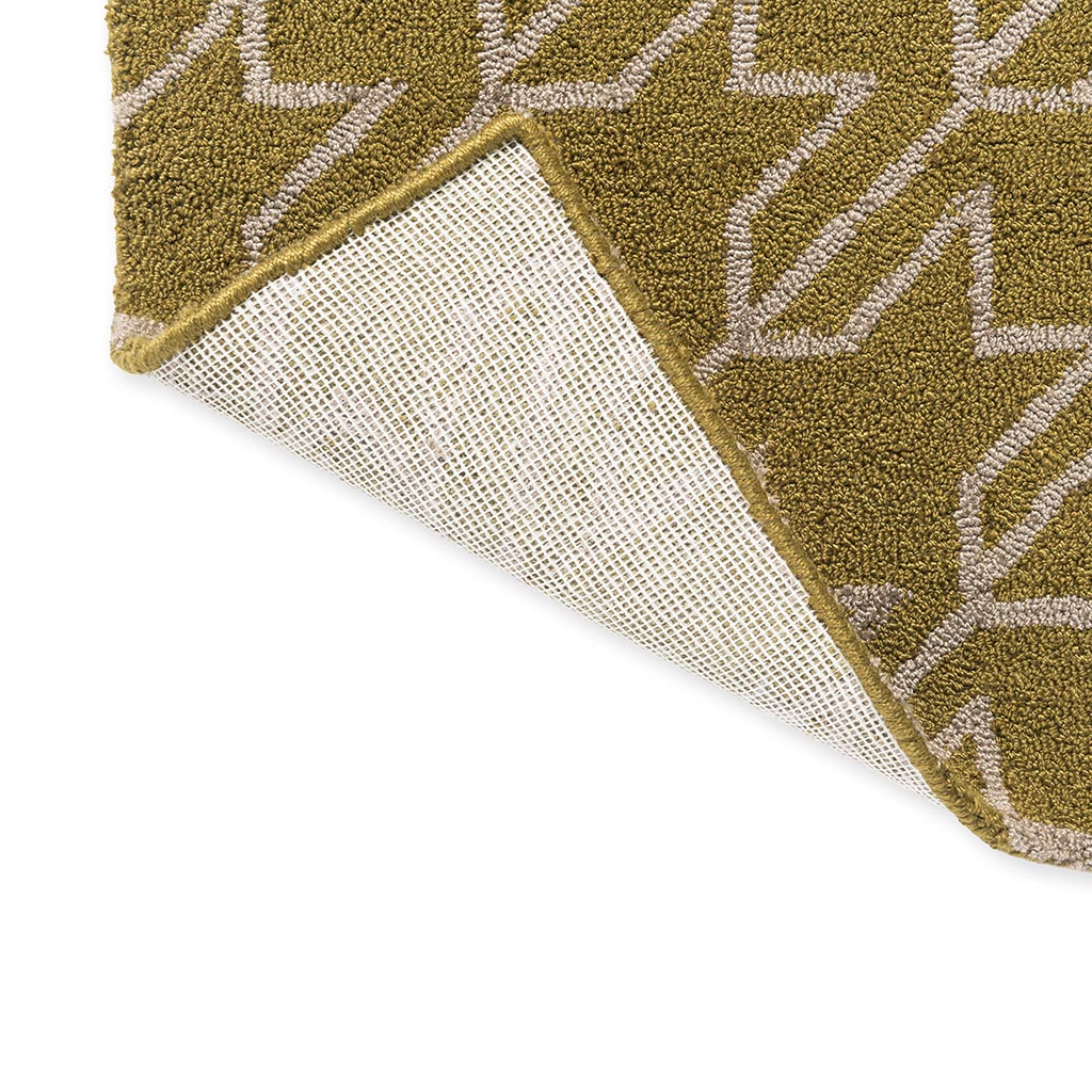 Houndstooth mosterd outdoor vloerkleed