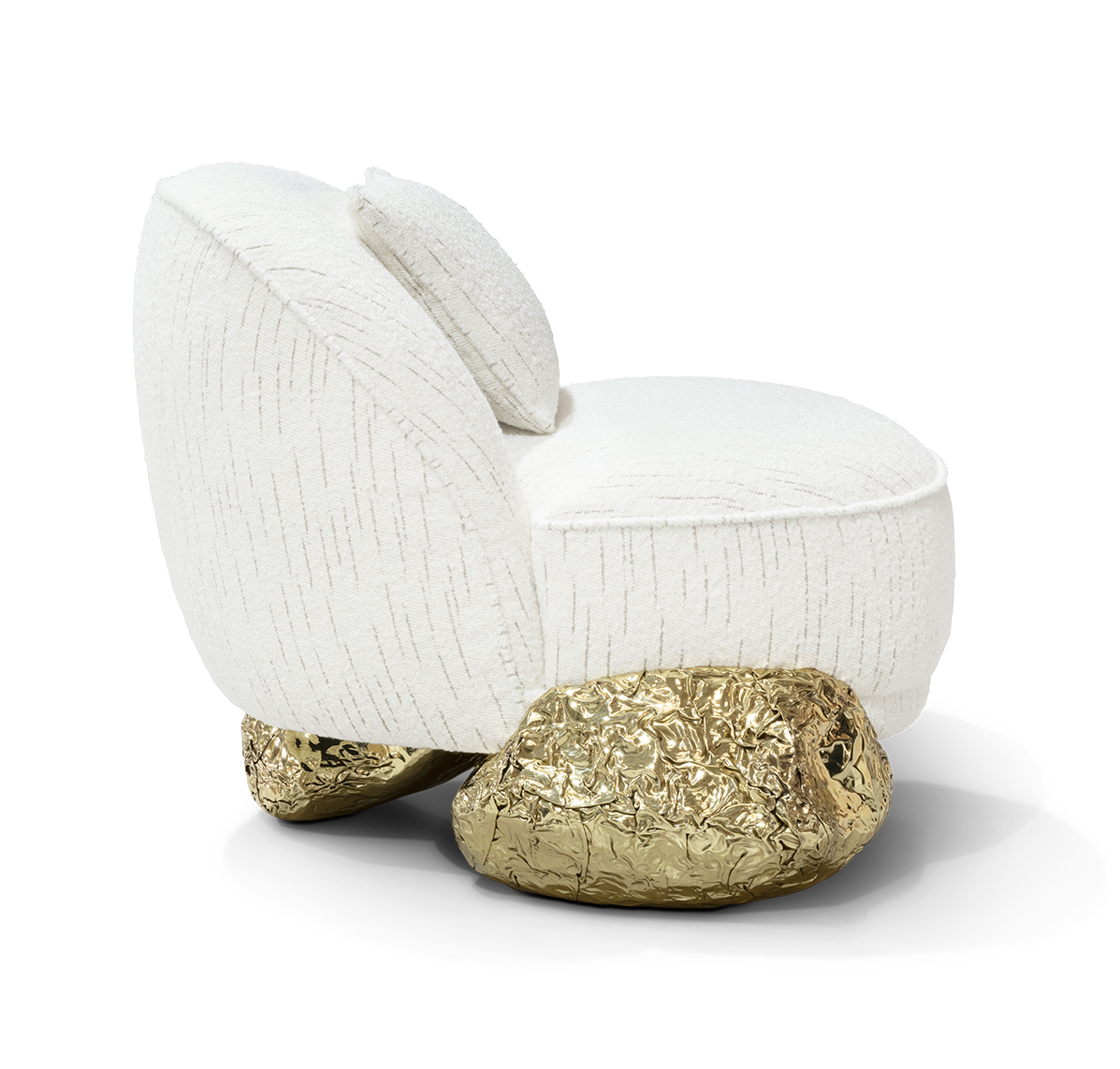 Angora witte fauteuil