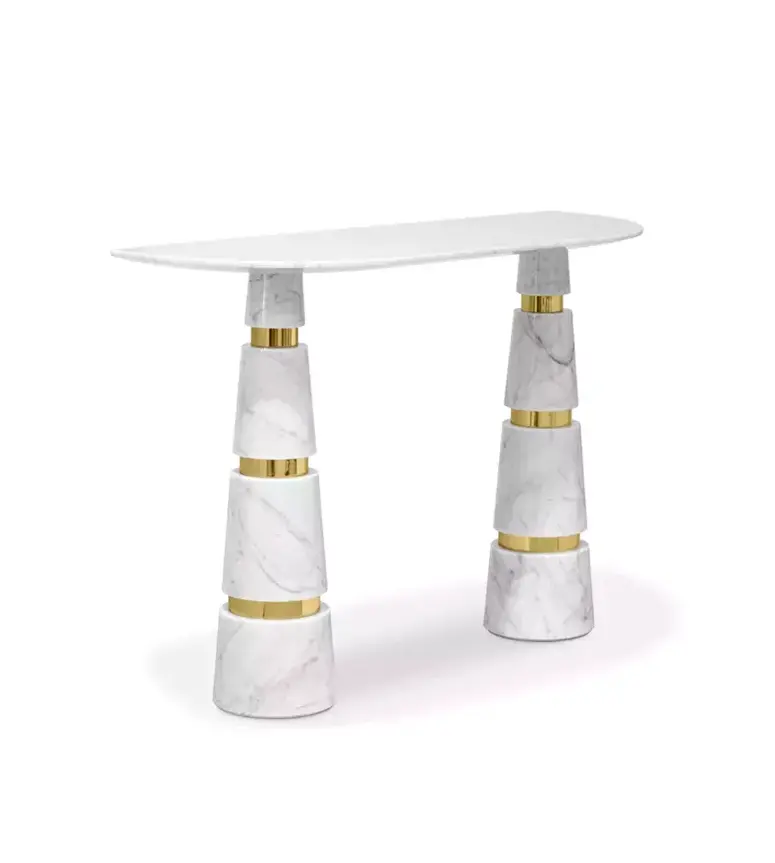 Avalanche Carrara marmer console