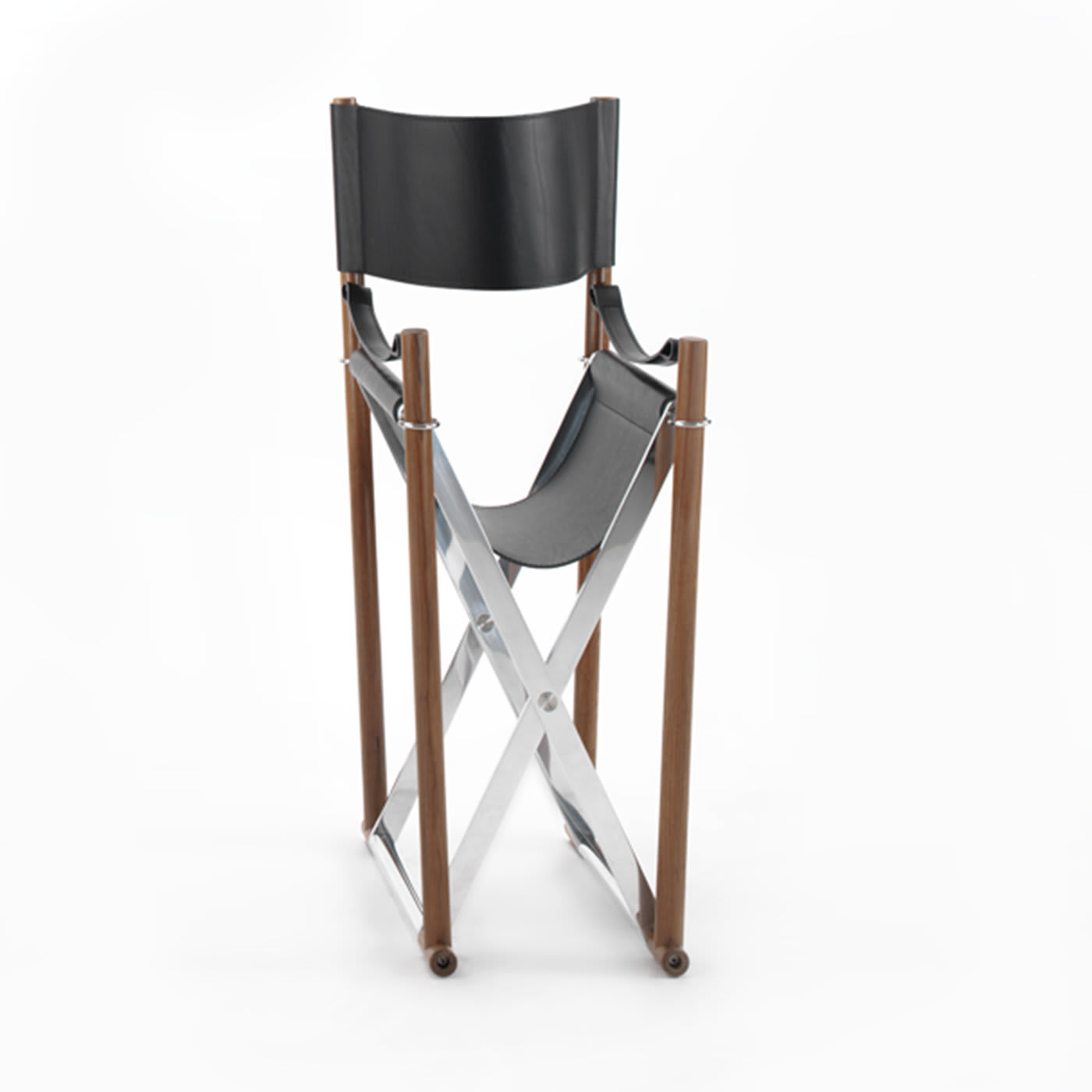 Regista leren stoel | Onderstel: Solid Black Walnut | Zitting: Leer