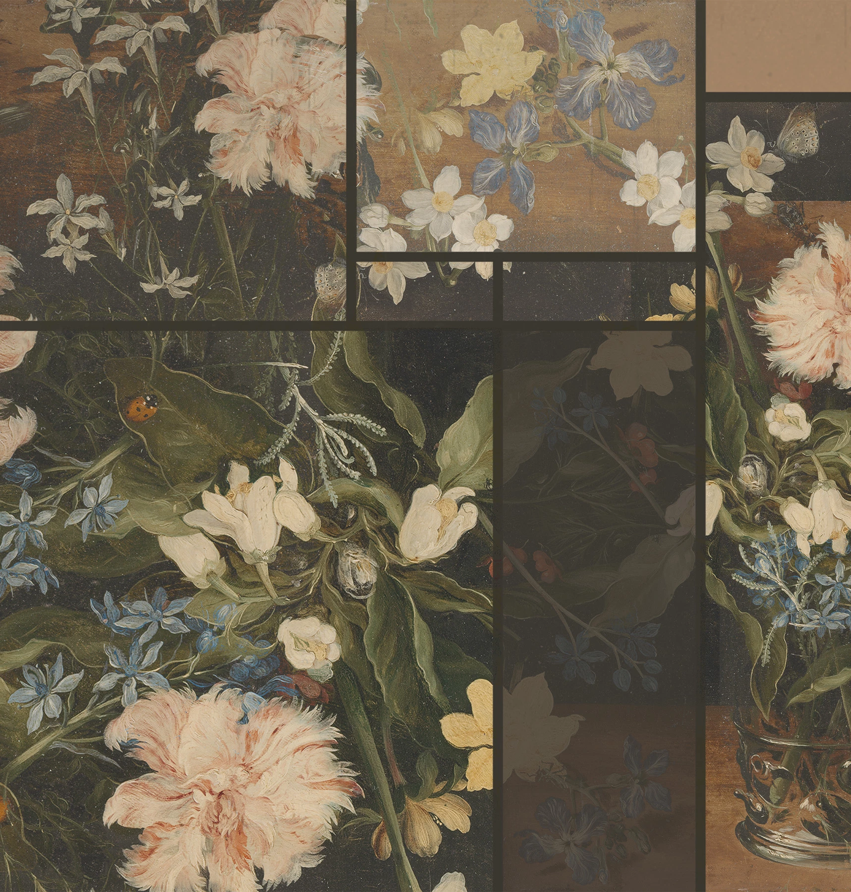 Vintage Flowers behang