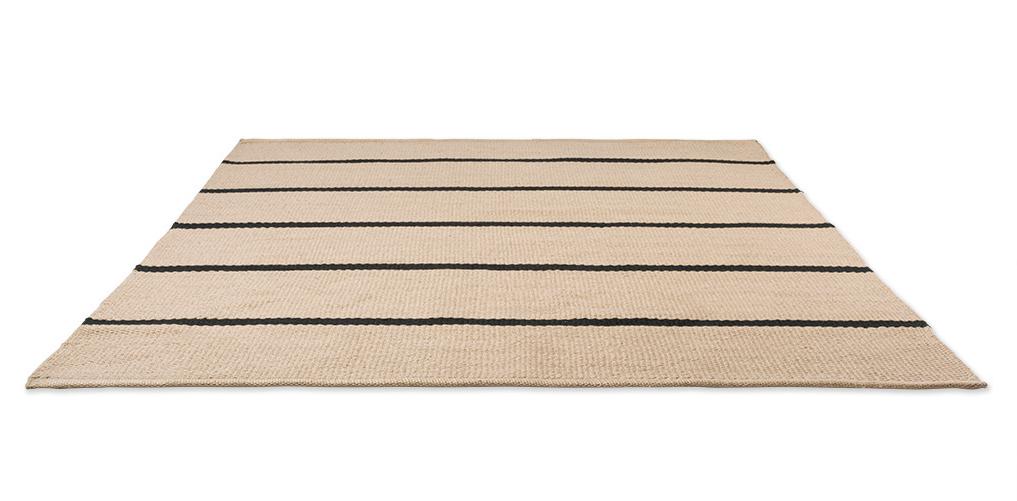 Deck koolzwart outdoor tapijt | Maat: 140 × 200 cm