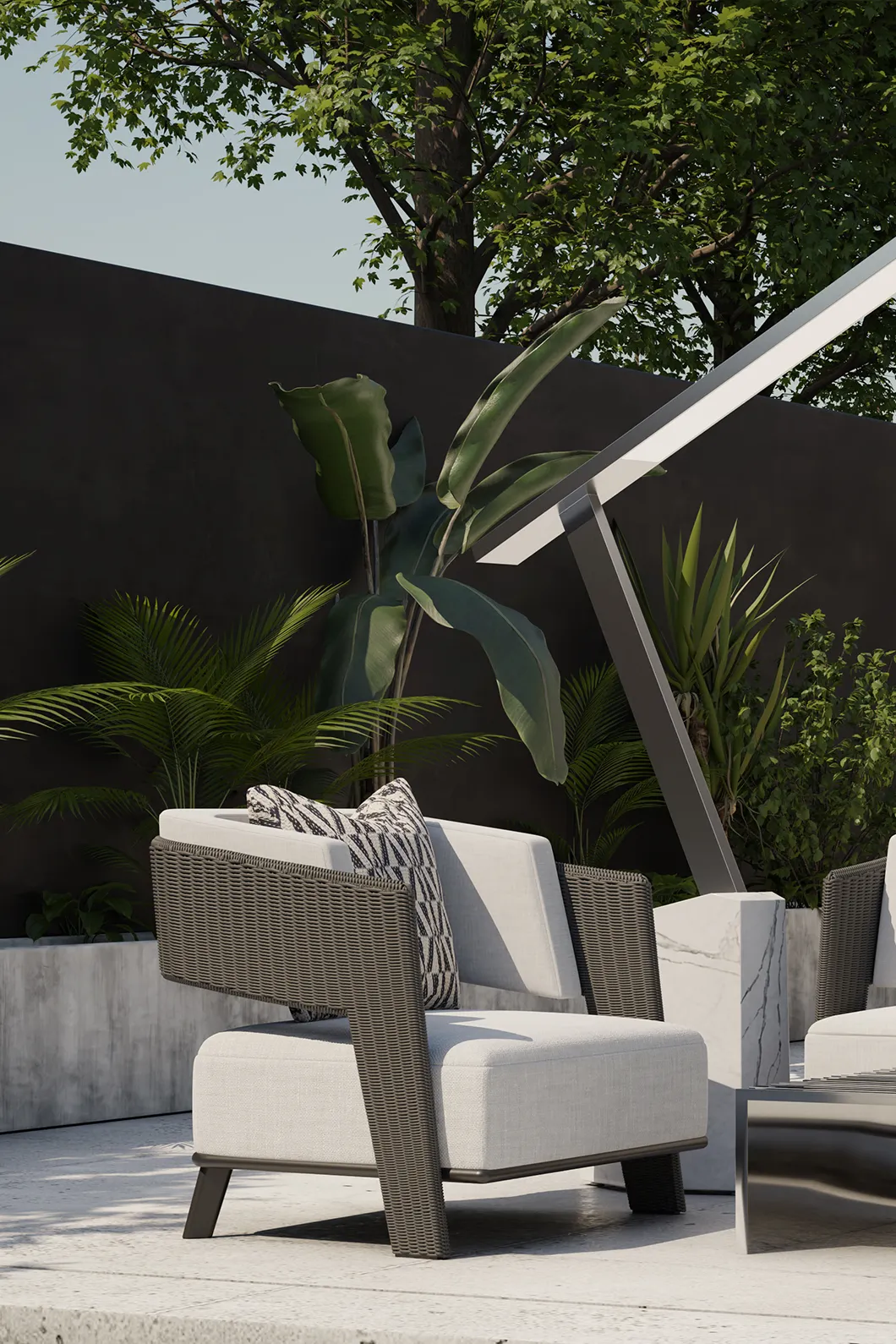 Crown grijze tuinfauteuil - 4