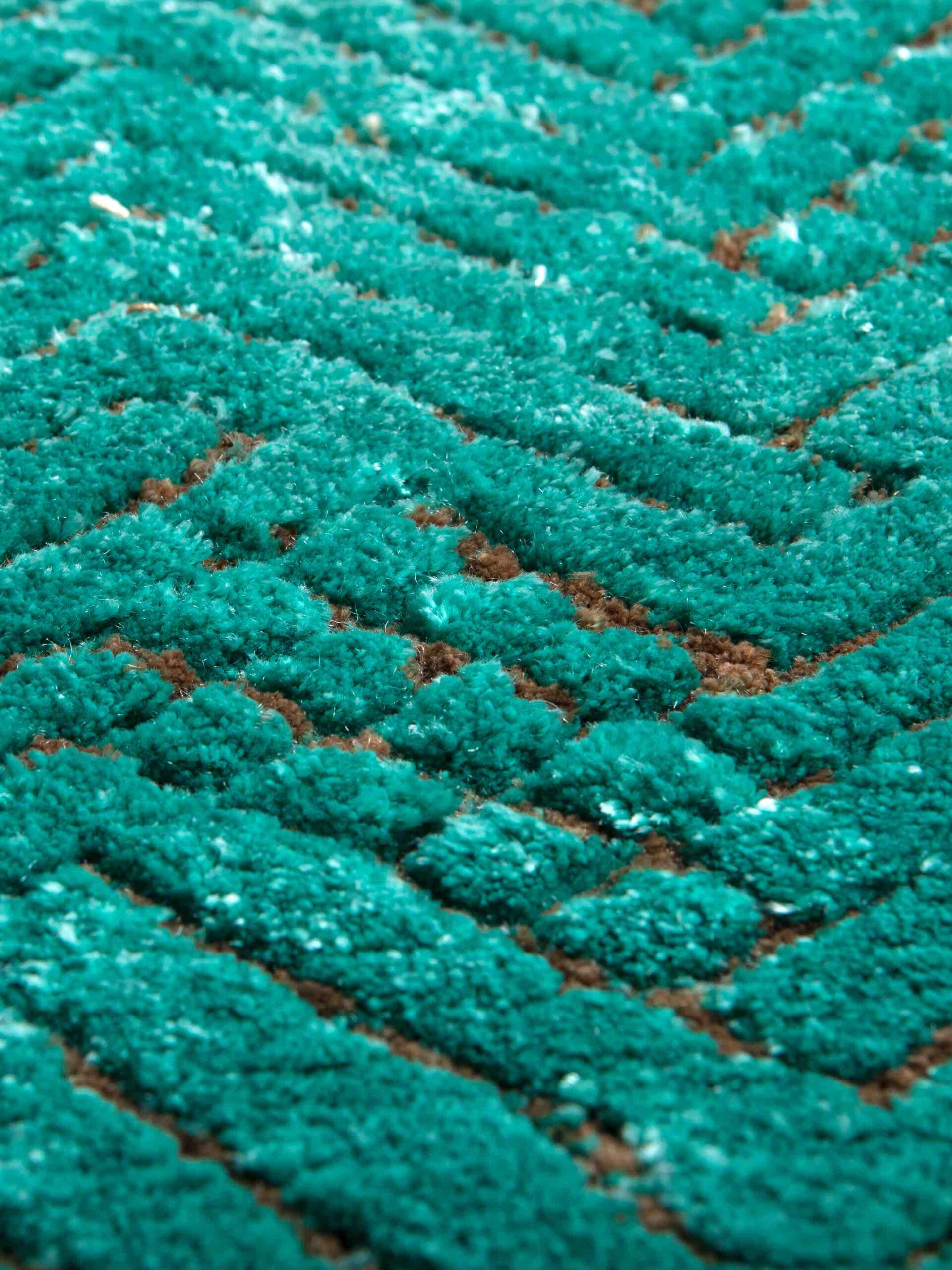 Verdiazul designer handgeweven tapijt