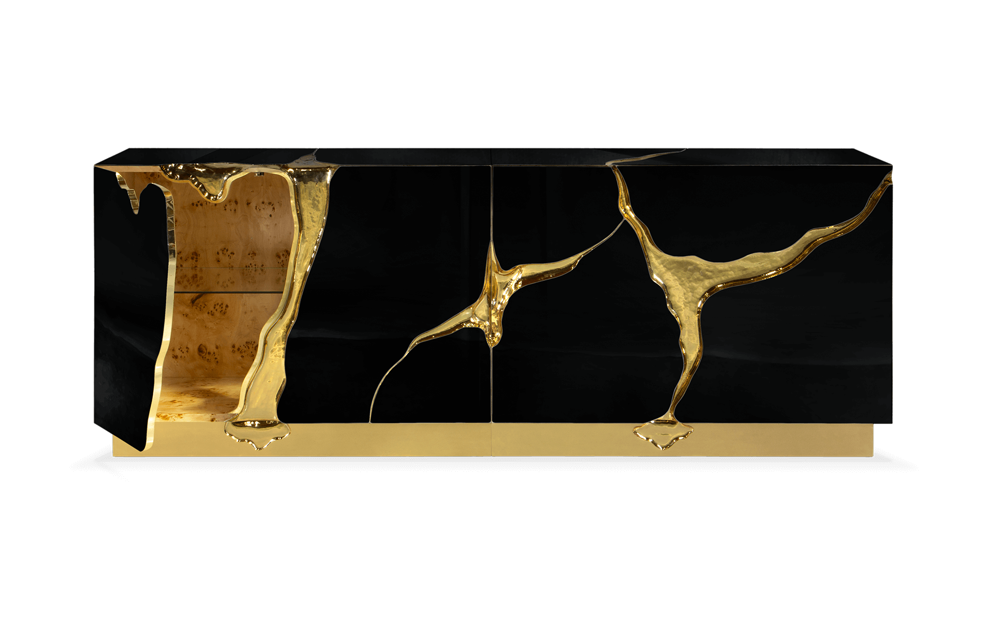 Zwarte en gouden elite dressoir