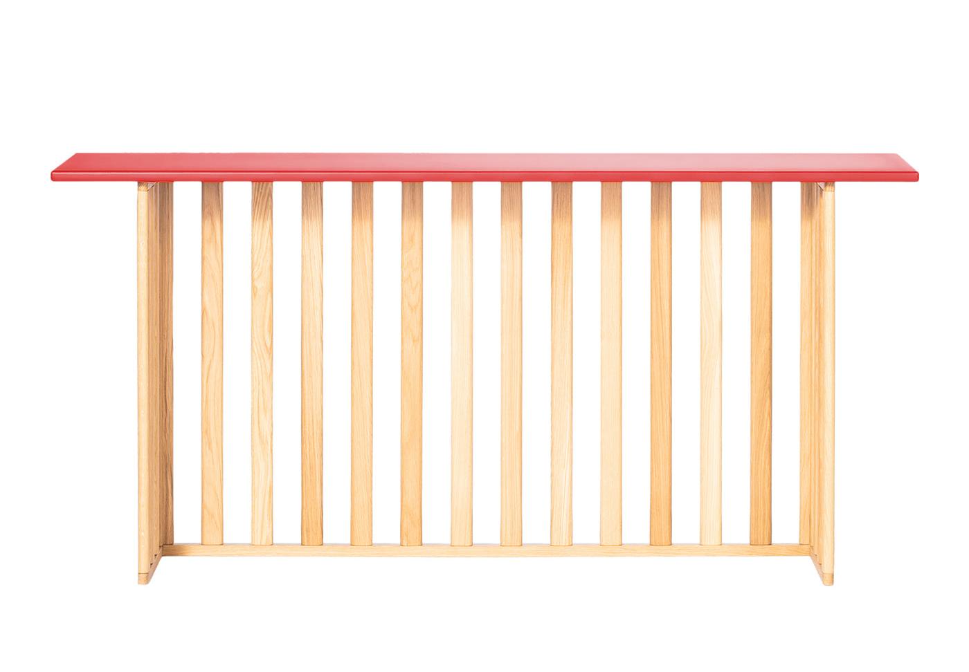 Roze hout consoletafel